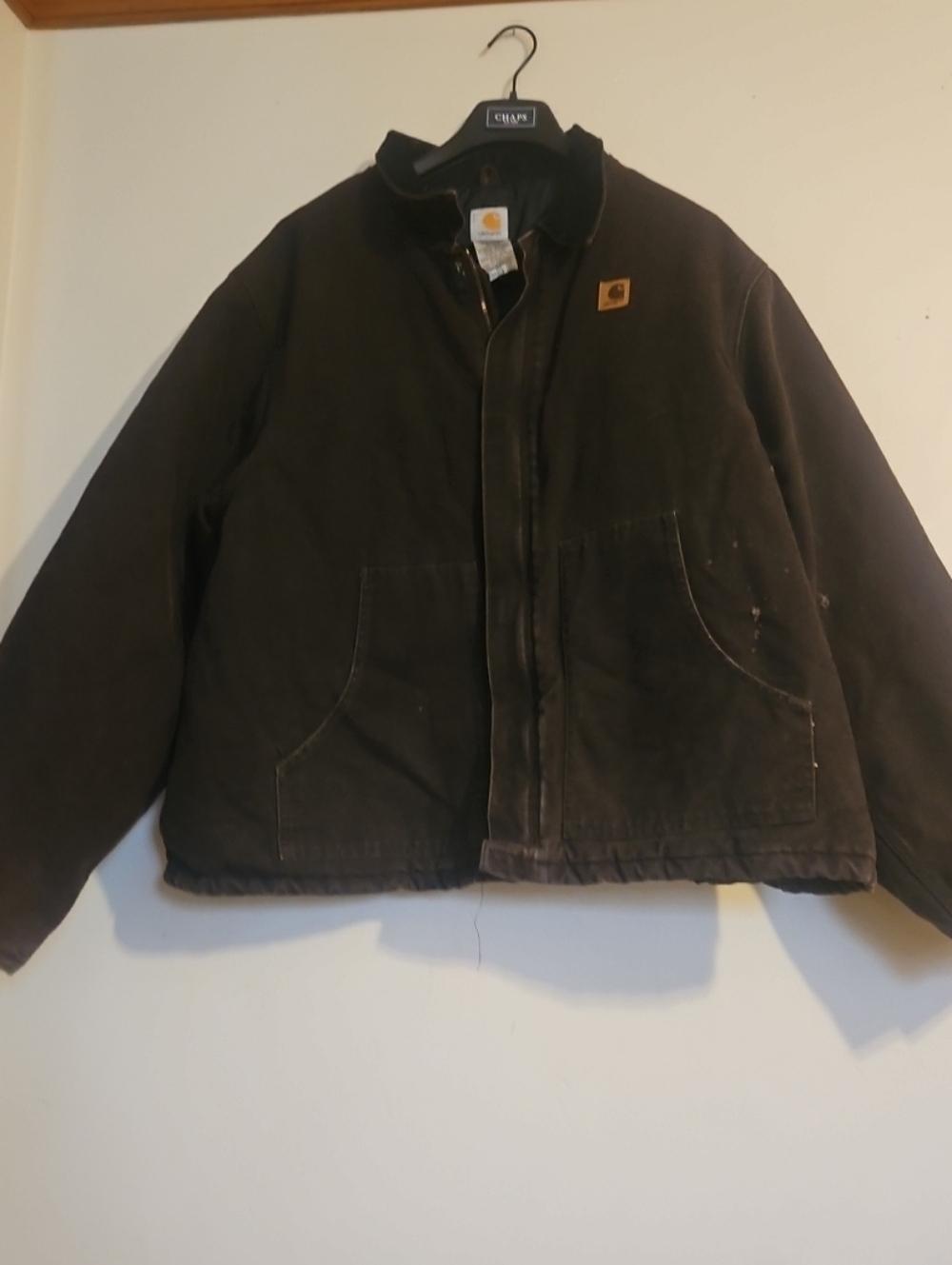 Vintage Carhartt J22 DKB Arctic Quilted Work Jacket Dark Brown Heavy Duty Sz 3XL